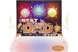 3D Pop Up Father's Day Card with Captivating Lights & Melodies