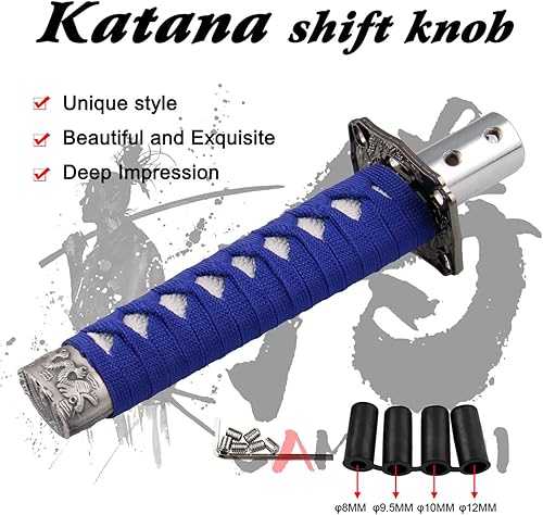 Miniatura 2 de RYANSTAR - Pomo de palanca de cambios de espada Katana Samural, palanca de cambios universal, compatible con automóviles manuales, la mayoría de los