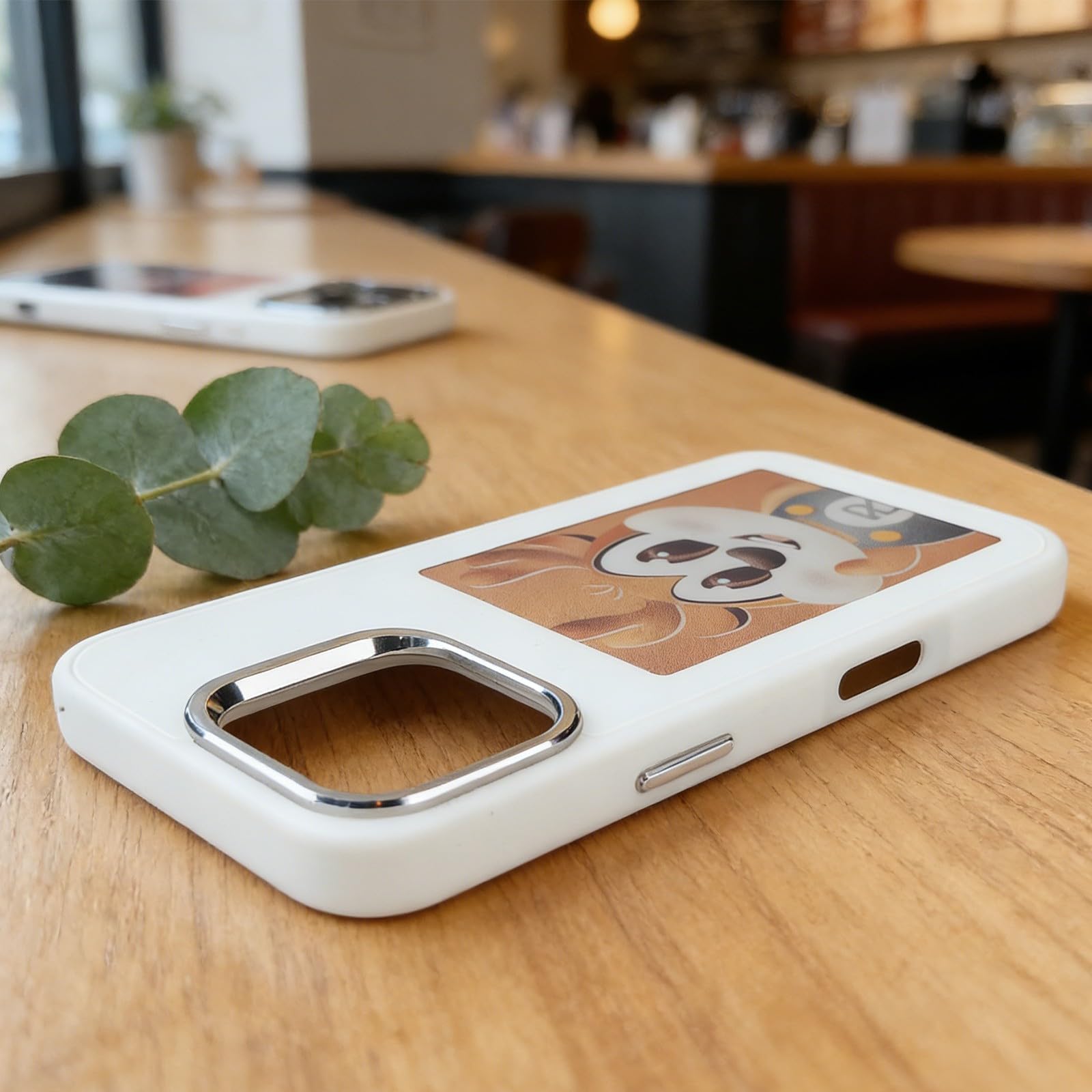 FUBESK Custodia per display wireless per iPhone 17 Pro Max con tecnologia | Guscio fotografico personalizzato fai da te, copertura in vetro TPU ibrido sottile, bianco