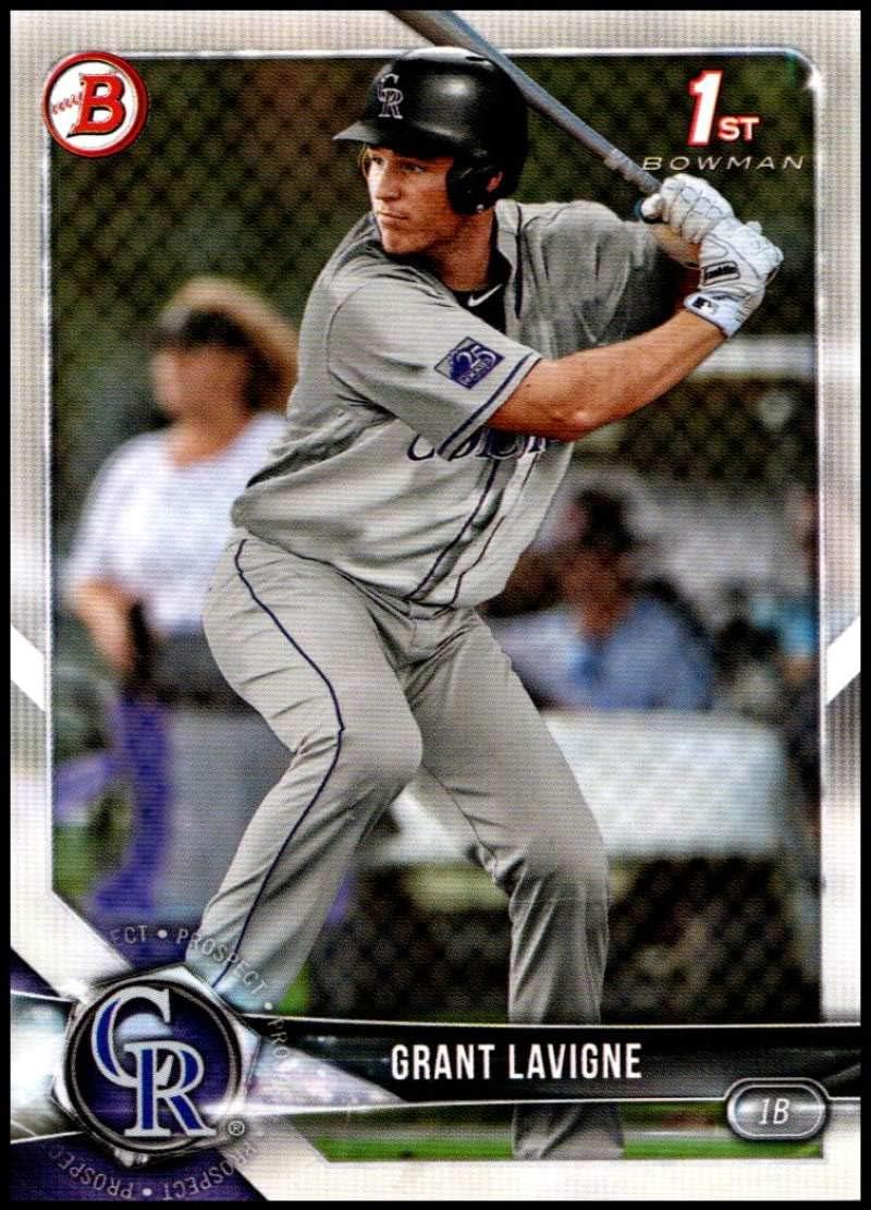 2018 Bowman Draft BD186 Grant Lavigne NMMT Colorado