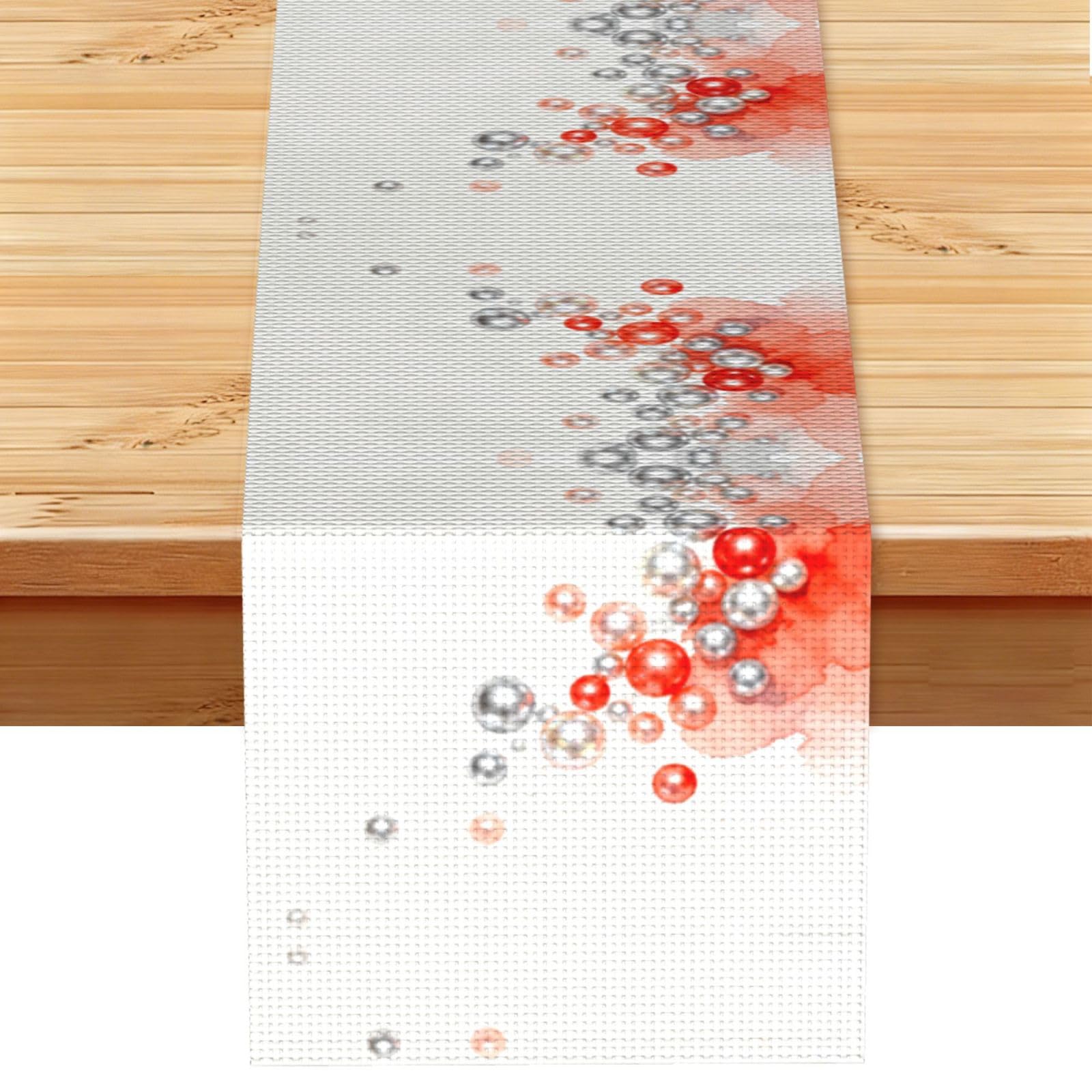 Pearl Print Table Runner World Cup-Themed Dining Table Decor for Coffee Dining Table and More