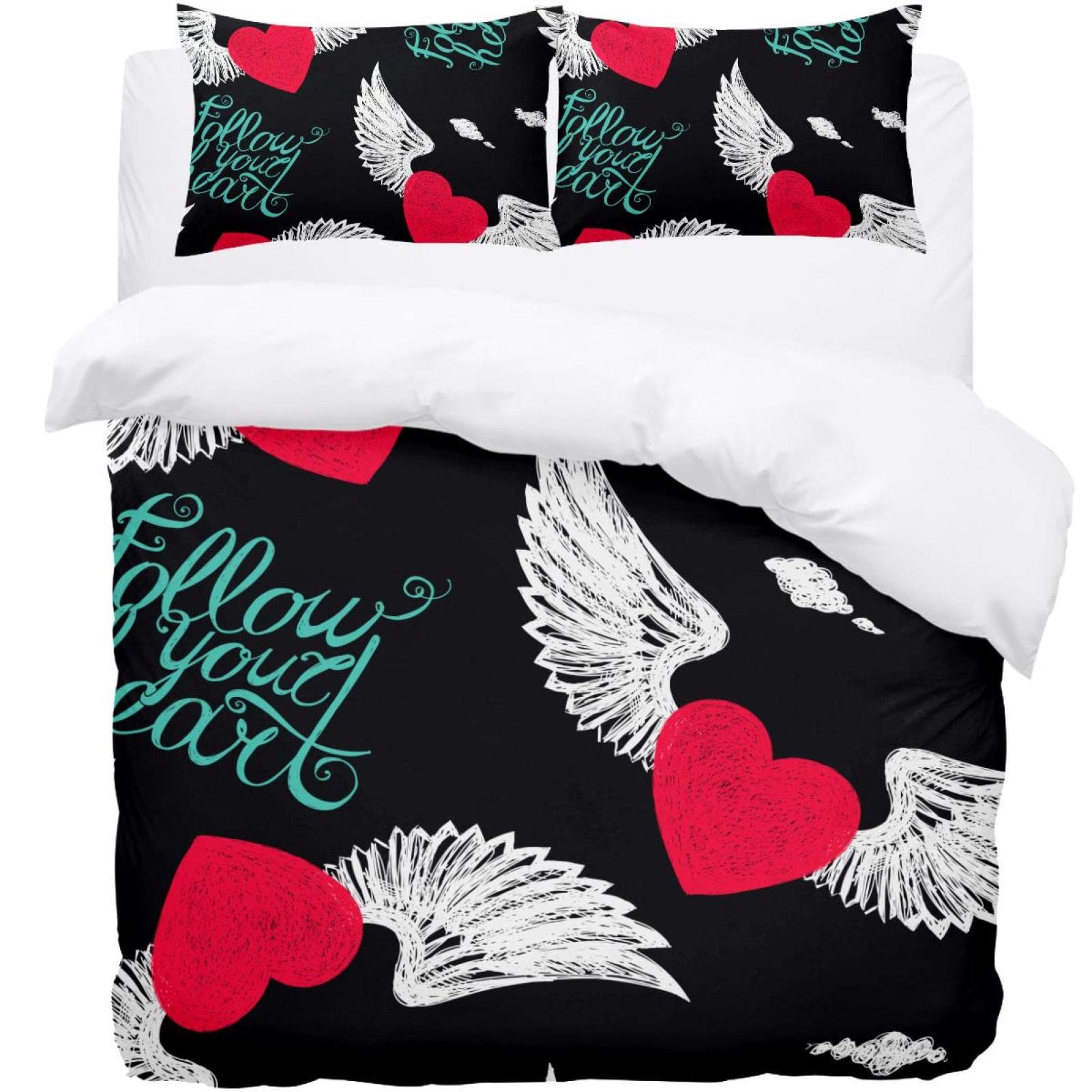 Housse de couette thermique Love Wings chaude et confortable super douce