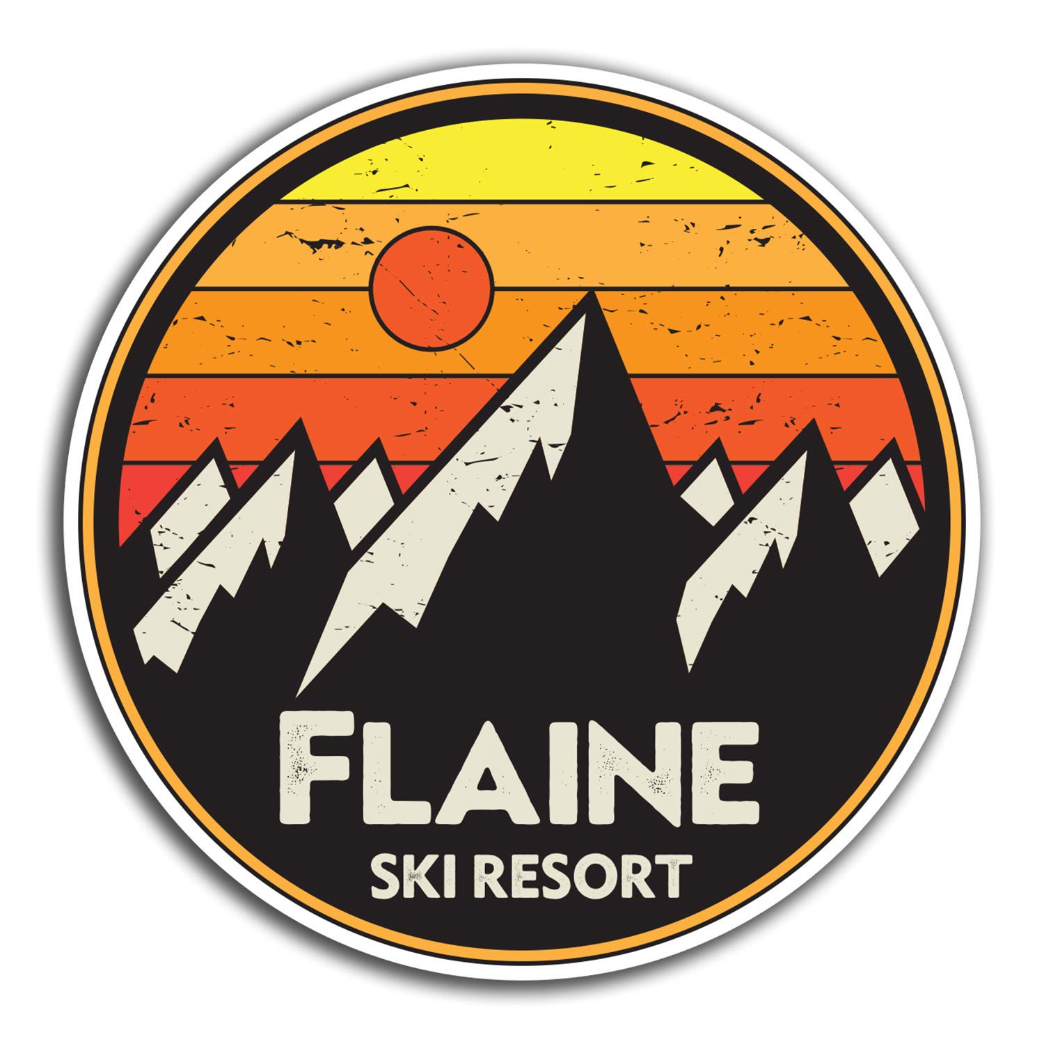 2 x 10cm Flaine France Ski Vinyl Stickers - Travel Sticker Laptop Luggage #23906 (10cm Tall)