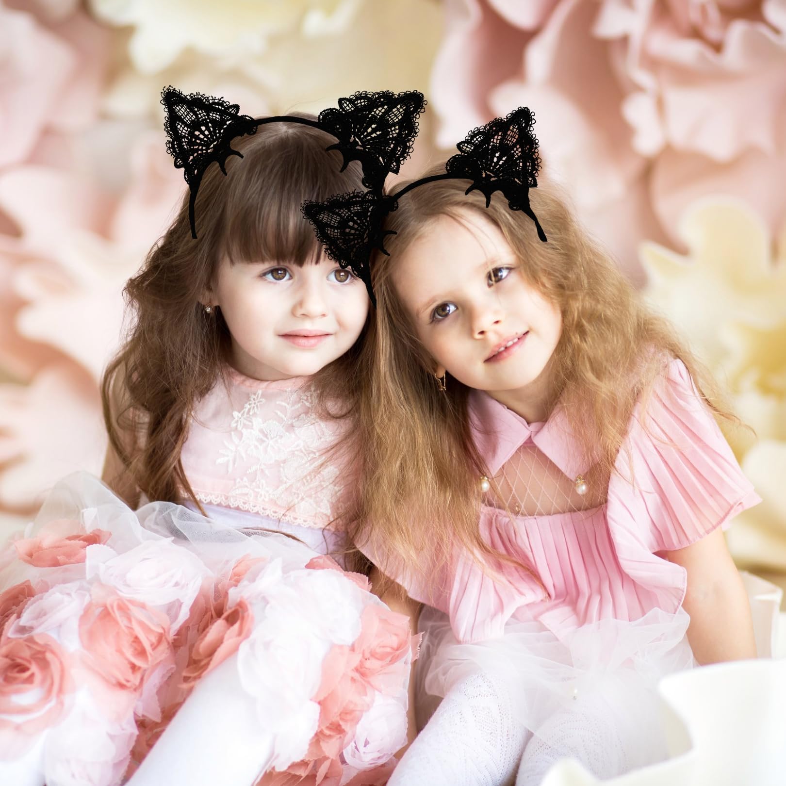 Black Lace Cat Ears Headband for Halloween Carnival Party Masquerade Cosplay Costumes, Fancy Dress Hair Accessories for Women and Girls - Image 4