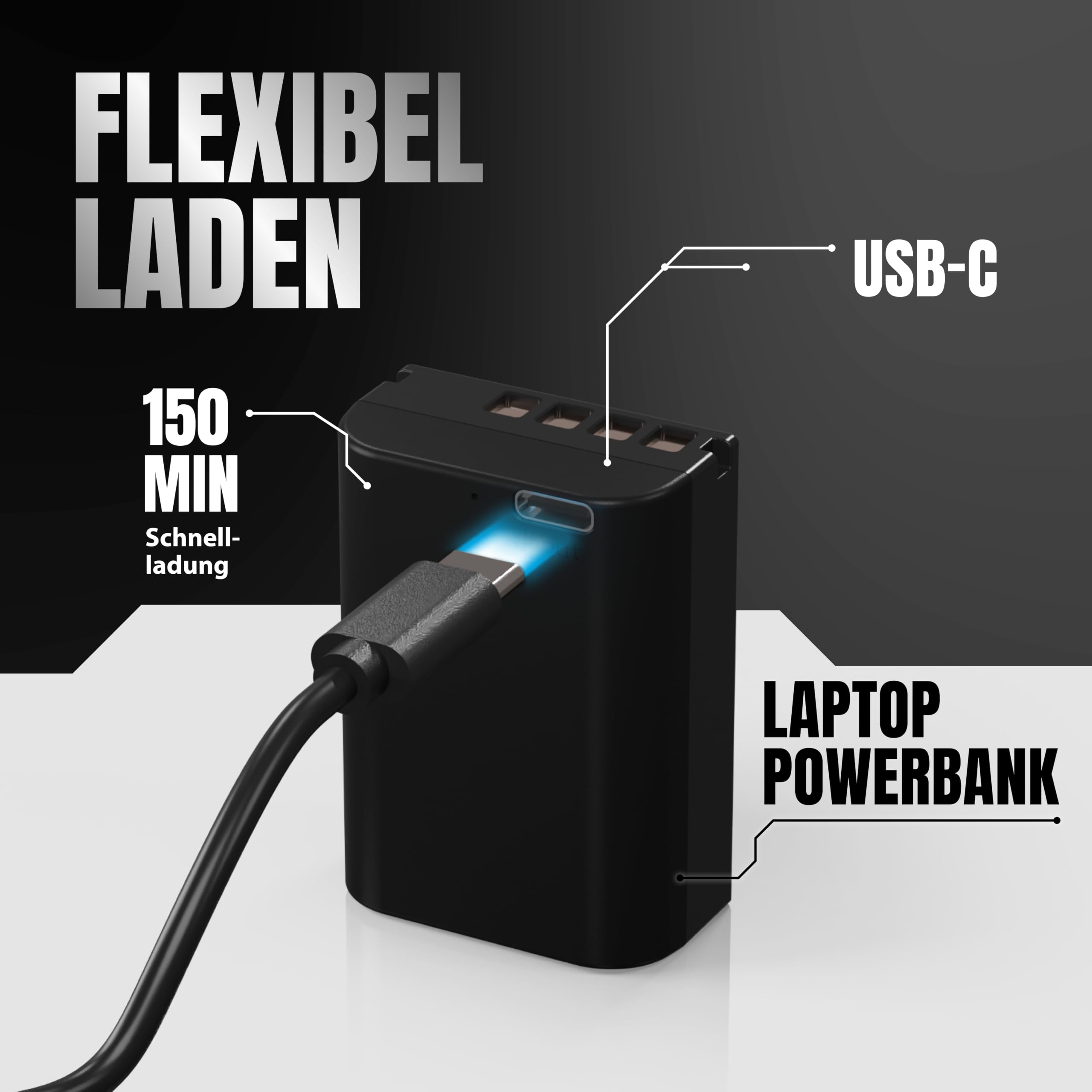 PATONA USB-C Platinum Akku Ersatz für Olympus BLX-1 BLX1 Battery 2600mAh