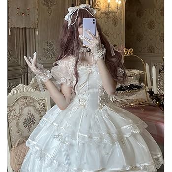ゴスロリドレス ピンク花嫁ロリータ姫袖 森ガール リボン 宮殿風 夢可愛いお嬢様 Amazon.co.jp: [CAWILXHA] ロリータ服 ワンピース コスプレ衣装