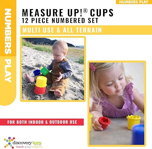 Miniatura 3 de Discovery Toys Tazas Measure UP! | Juego educativo de apilamiento y anidación de 12 piezas numeradas | Aprendizaje impulsado por niños | Juguete