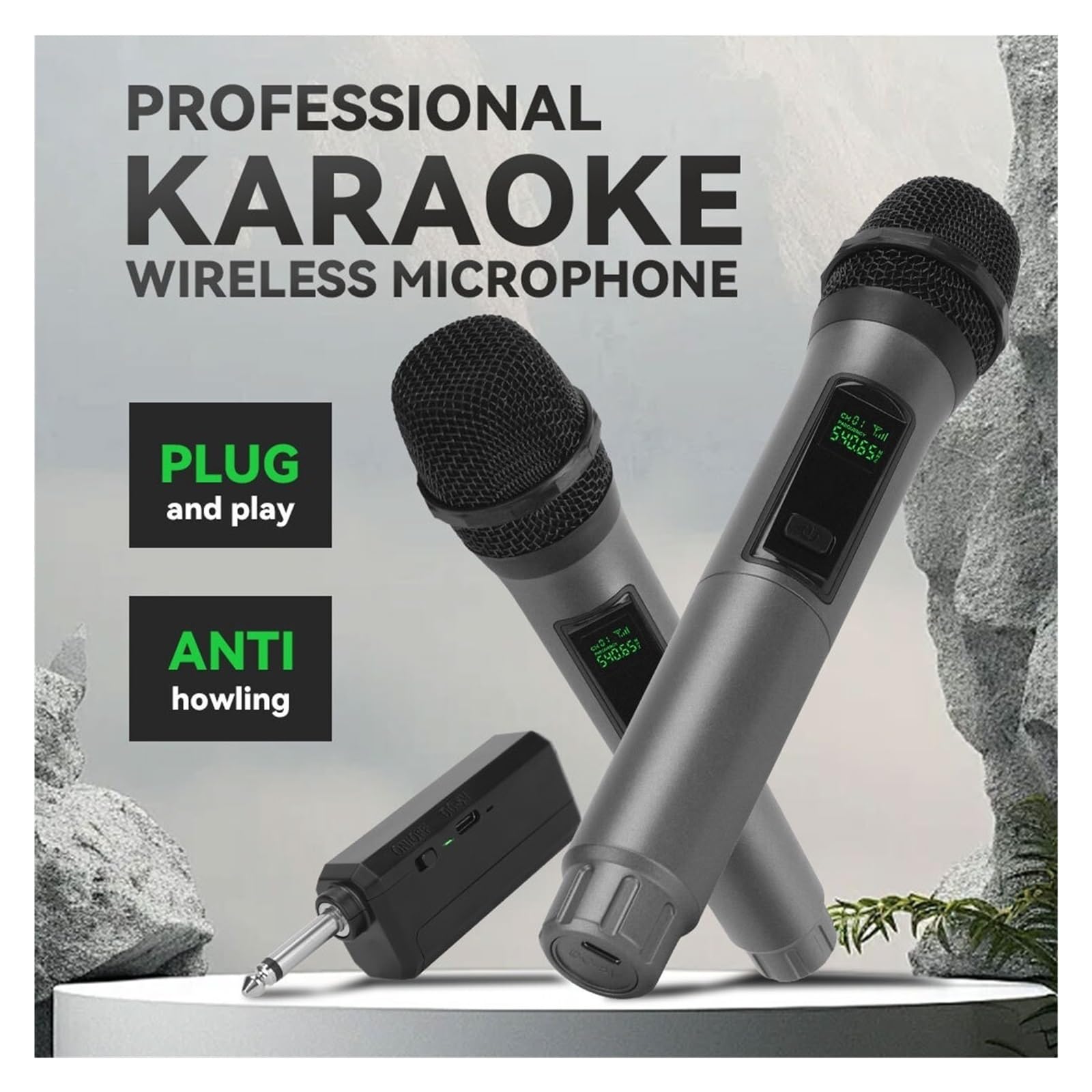 Profesjonalny Mikrofon Bezprzewodowy Z Akumulatorem, Idealny Do KTV I Domowego Karaoke Uniwersalna Kompatybilność(W6-2GY)