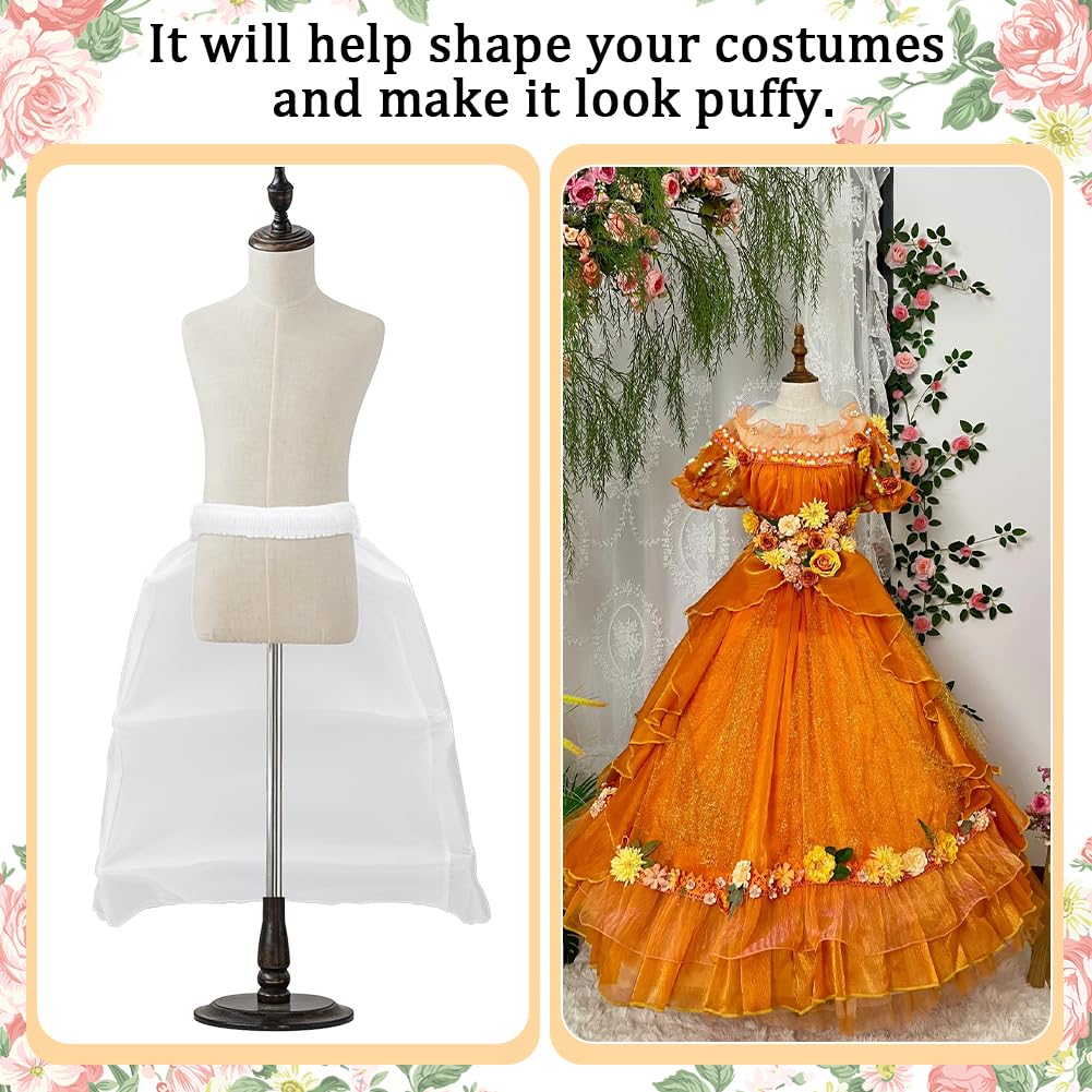 BENECREAT White 320×420×350mm/12.6×16.5×13.8inch Cage Hoop Skirt Petticoat, Hoop Crinoline Cage Buttocks Hip Bustle - Image 3