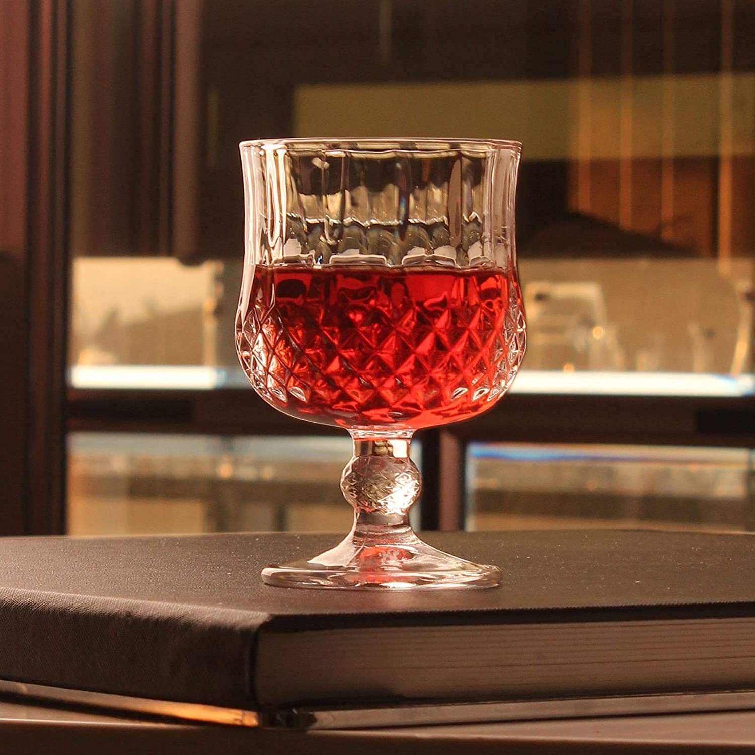 RAHAS Premium Crystal Classic Glasses Set of 6, Brandy Cognac Wine Glass, 190 ML, Ideal for Soda, Juice, Milk, Coke, Beer, Spirits, Water and Mixed Drinks. 4