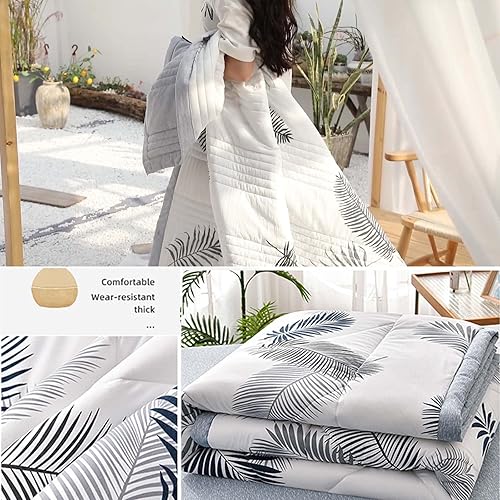 Miniatura 8 de Edredón de verano, edredón de tela suave, edredón ligero, manta refrescante, tamaño de cama doble ultraligera para primavera y verano, lavable a