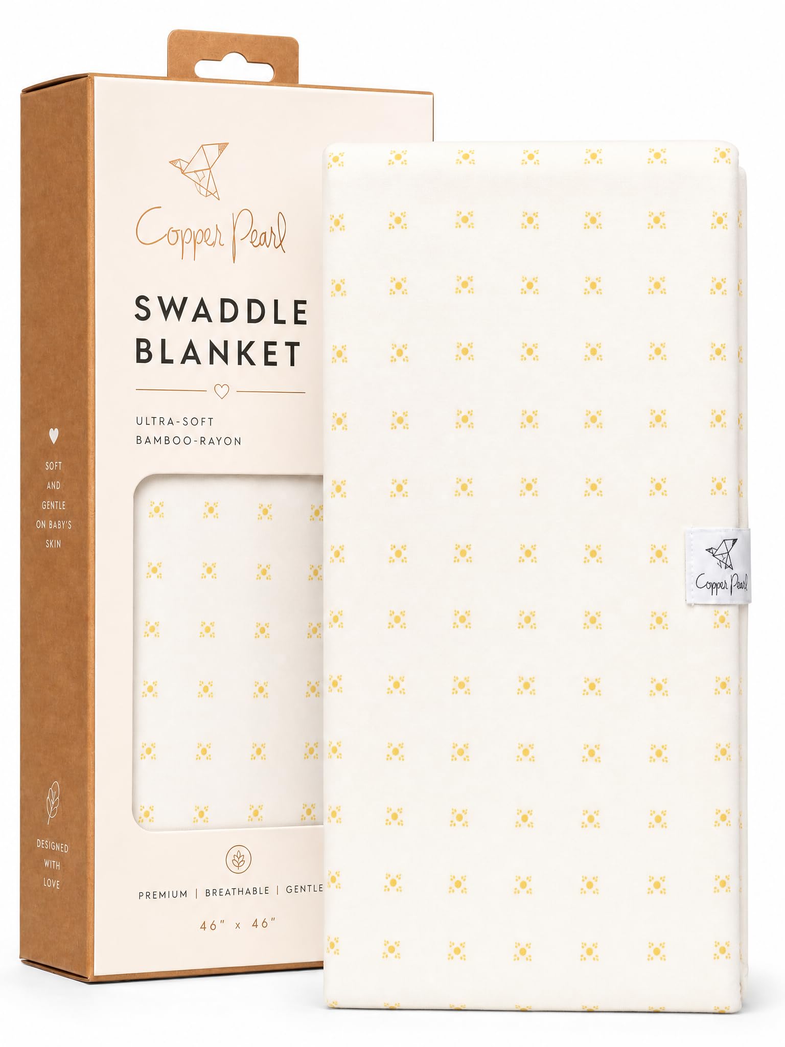 Copper Pearl Swaddle Blankets for Newborns | Soft Stretchy Receiving Blankets for Boys and Girls | Large 46 x 46 Inch Baby Blankets | Lightweight and Breathable Swaddles | Santa Fe