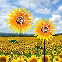 Vista 10 de 2 paquetes de molinos de viento para exteriores, molino de viento para patio, molinetes, molinillos de viento para patio, jardín, molinillos