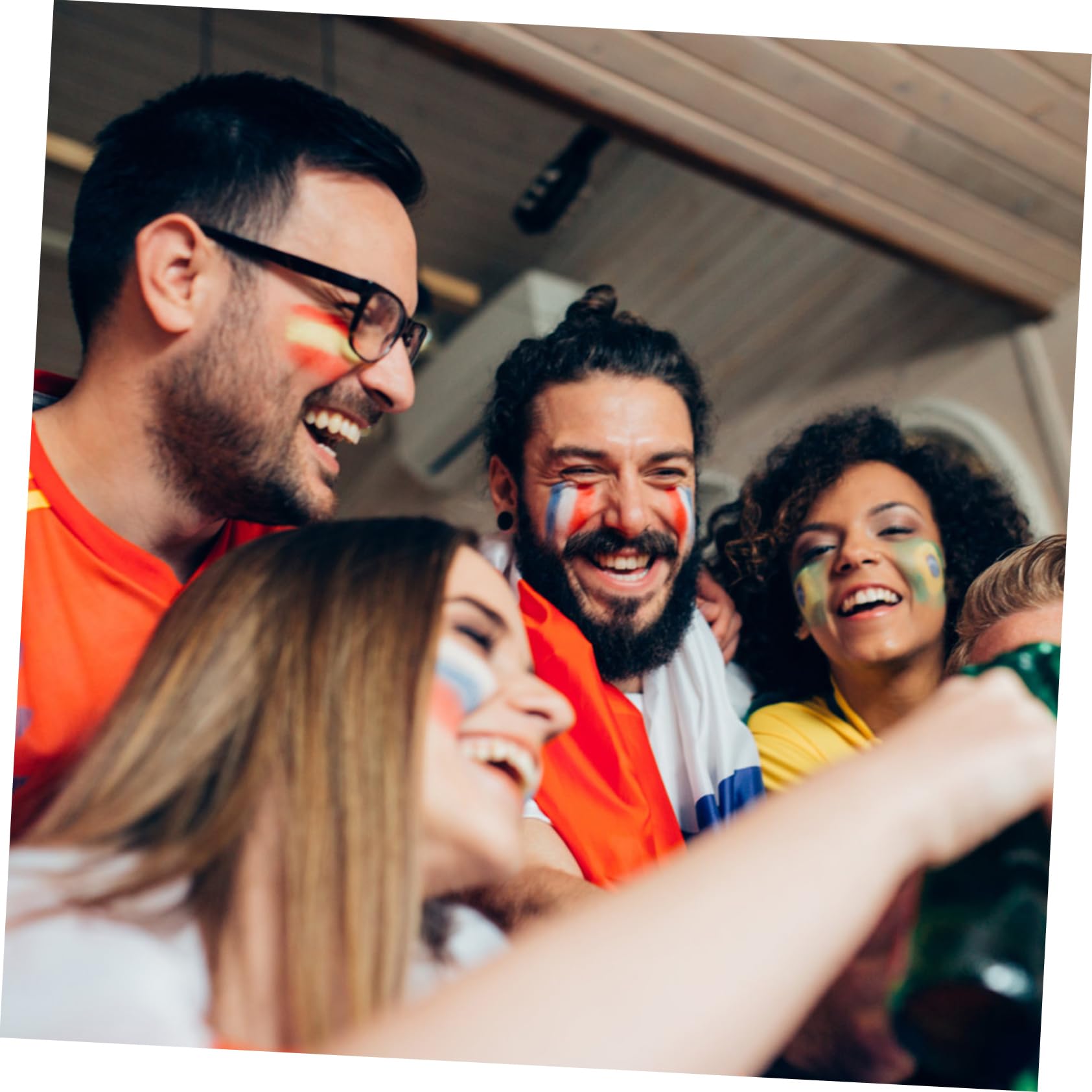 Homoyoyo 4pcs Face Paint Skin Painting Supplies for Soccer Games Parties Halloween Easy to Apply Palette for Unique Designs