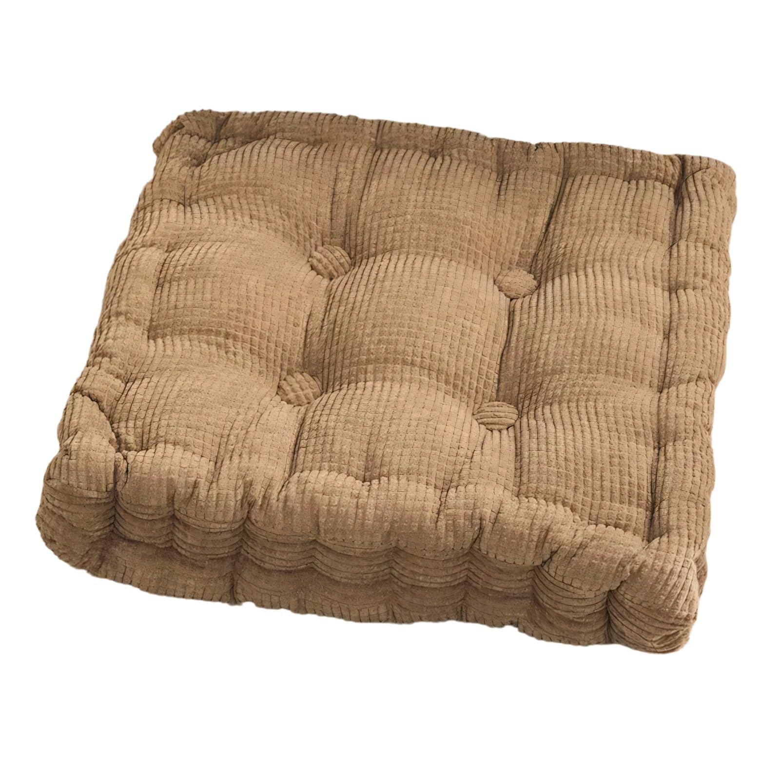 NMGBRDM Square Chair Cushion, Polyester 8cm Thick Comfortable Meditation Padded, Armchair Garden Seat Sofa Pad For Indoor Outdoor, Washable(Size:45x45cm,Color:Brown)