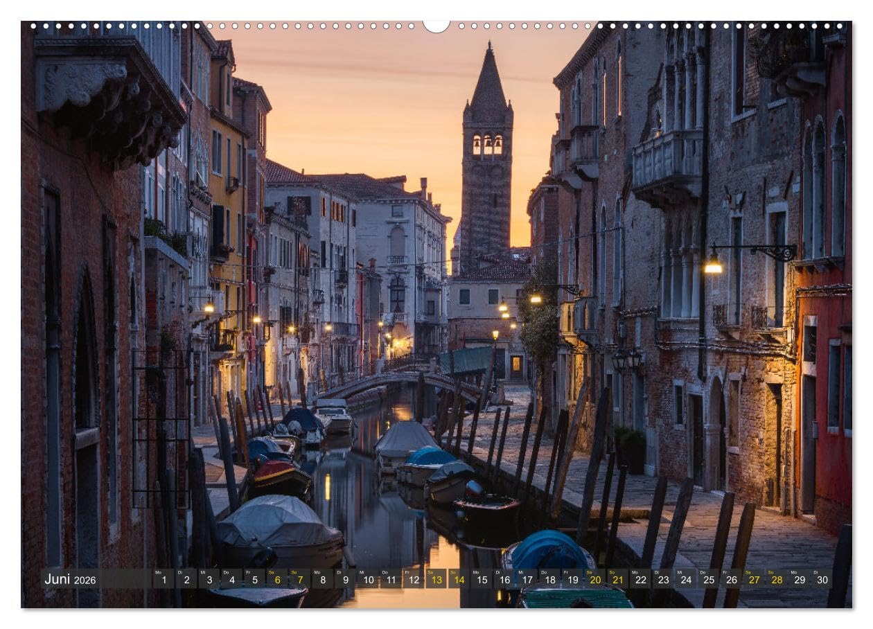Malerisches Venedig (Wandkalender 2026 DIN A2 quer), CALVENDO Monatskalender: Fotos der traumhaften Gassen, Plätze und Kanäle von Venedig. (CALVENDO Orte)