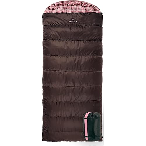 Teton Celsius Regular, -25F, 20F, 0F Degree Sleeping Bags, All Weather Bag for Adults and Kids, Camping Made Easy and Warm, Travel Sack Included