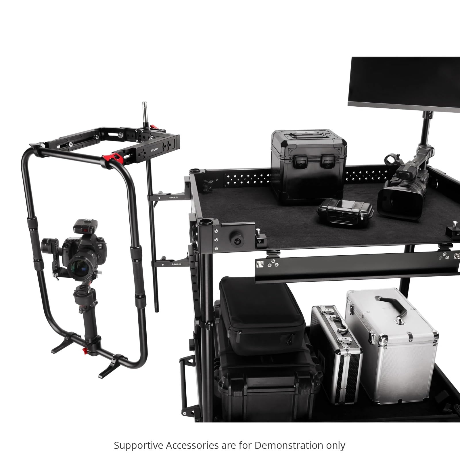 PROAIM Support d'accueil Universel pour cardans de caméra à 3 Axes, 30 kg | Reposez votre gimbal en sécurité. Support réglable compatible avec tout gimbal 3 axes et tout C-Stand.