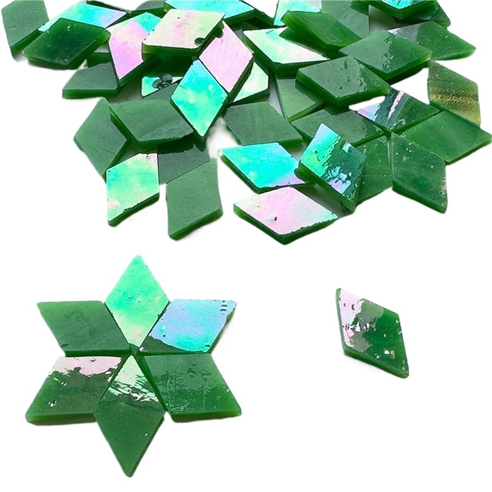 Vaeltor Color 4 150G Clear Glass Mosaic Tiles Multi Color For Diy Craft Home Wall Art