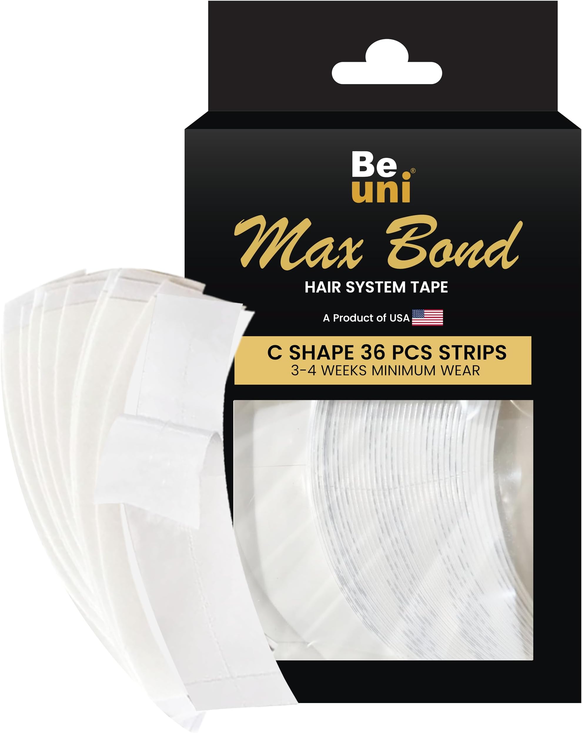 - Max Bond Hair Patch Tape for Men | Extreme Hold 2–4 Weeks | No Shine Tape for Hair Patch | Waterproof Wig Tape for Men | Skin Safe Medical Grade Adhesive | 36 Strips