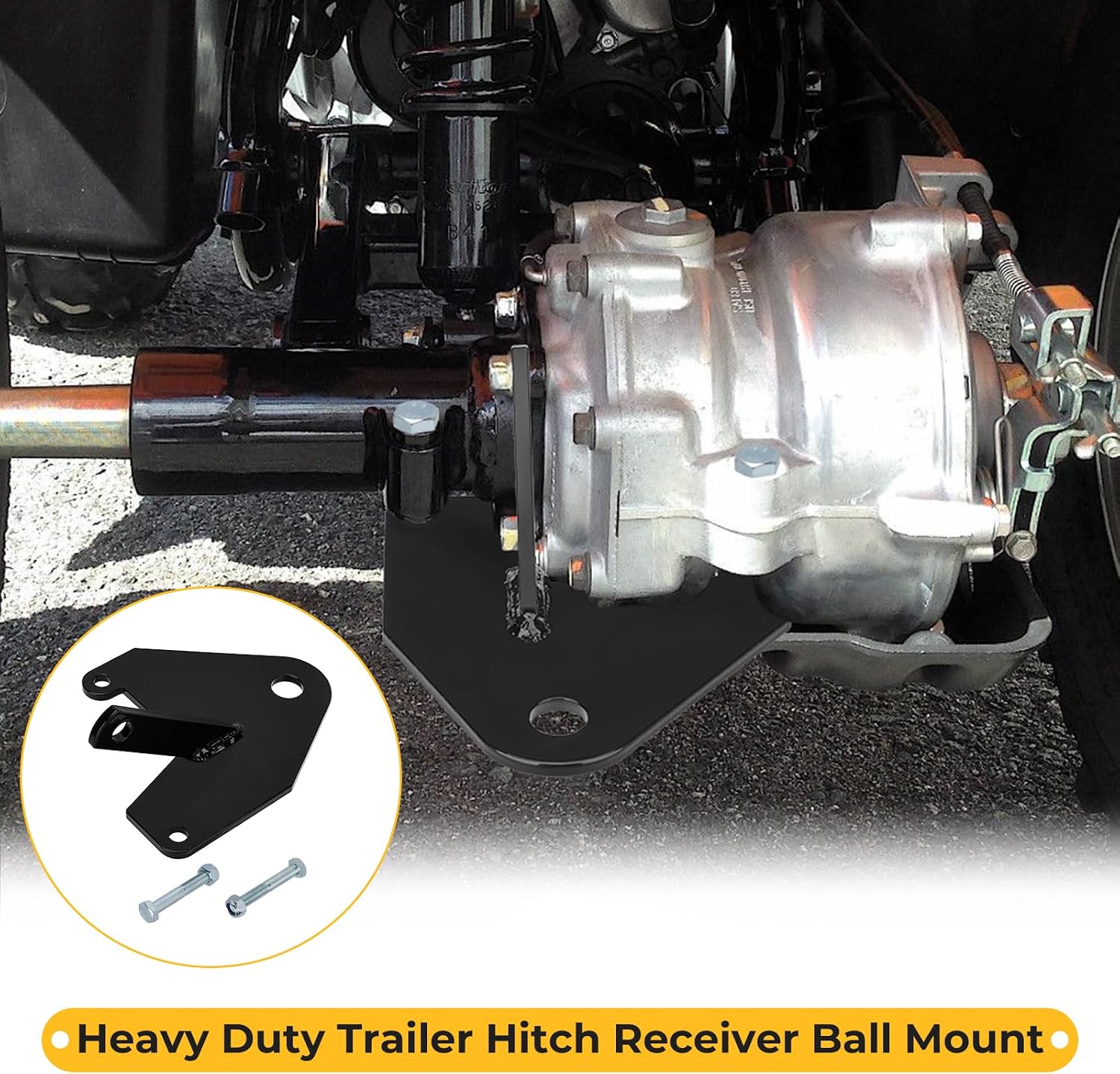 M MATI Heavy Duty Trailer Hitch Receiver Ball Mount for Honda ATV Recon 250 TRX250 1997-2023