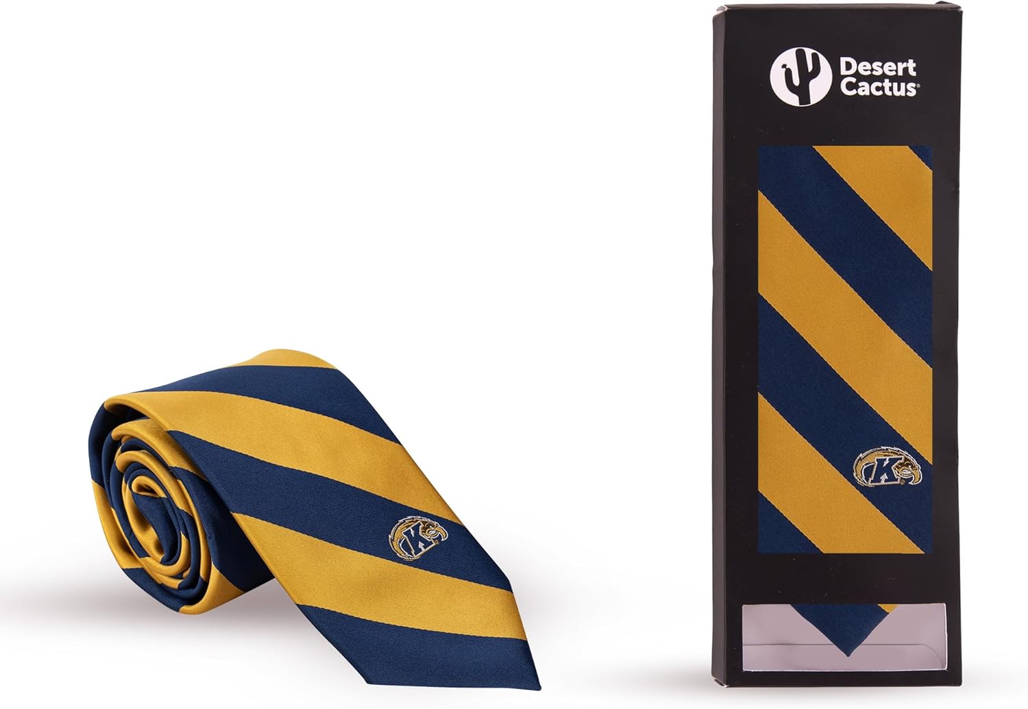 Desert Cactus Kent State University Neck Tie KSU Golden Flashes 100% Polyester Necktie with Logo, Officially Licensed (Style A) - Image 4