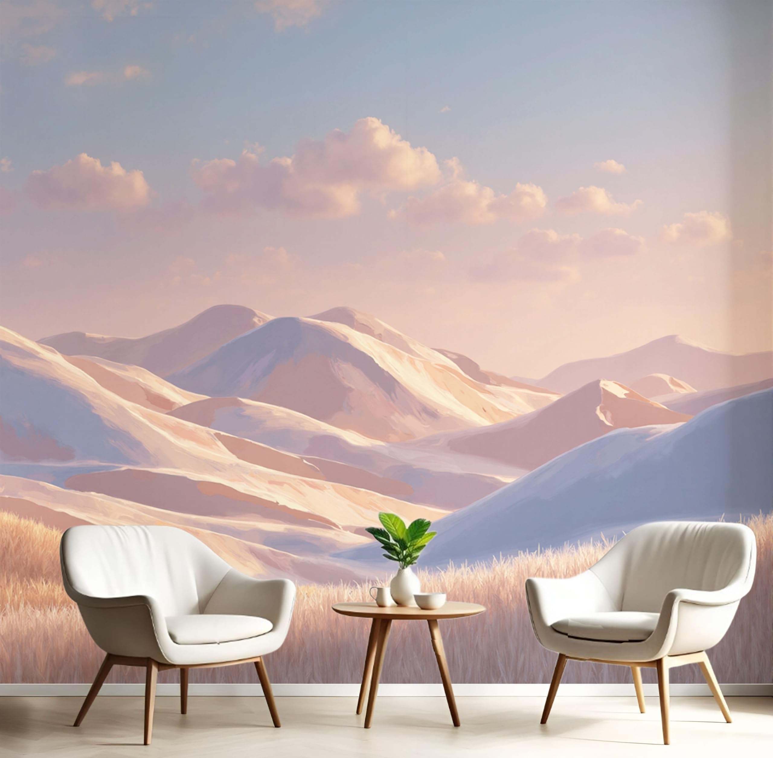 Papier peint paysage prairie pour créer une ambiance cocooning dans la chambre