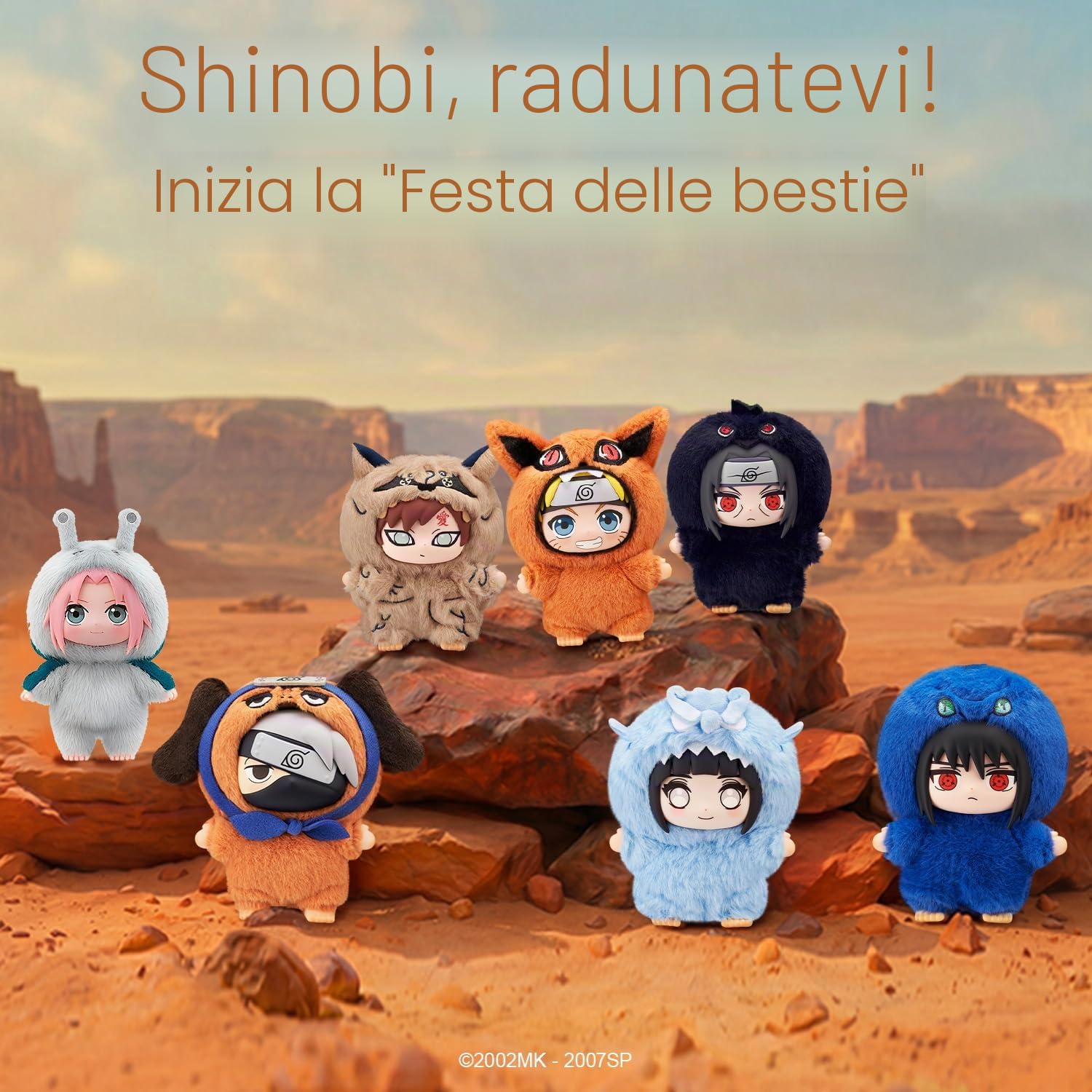 puremind Naruto Blind Box, 6 figure anime in peluche con licenza ufficiale | Altezza 15 cm, dettagli in vinile, elementi articolati, serie da collezione, portachiavi o ciondolo per borsa e zaino