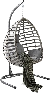 G mbet Tekli Rattan Bah e Balkon Sal nca  Gri