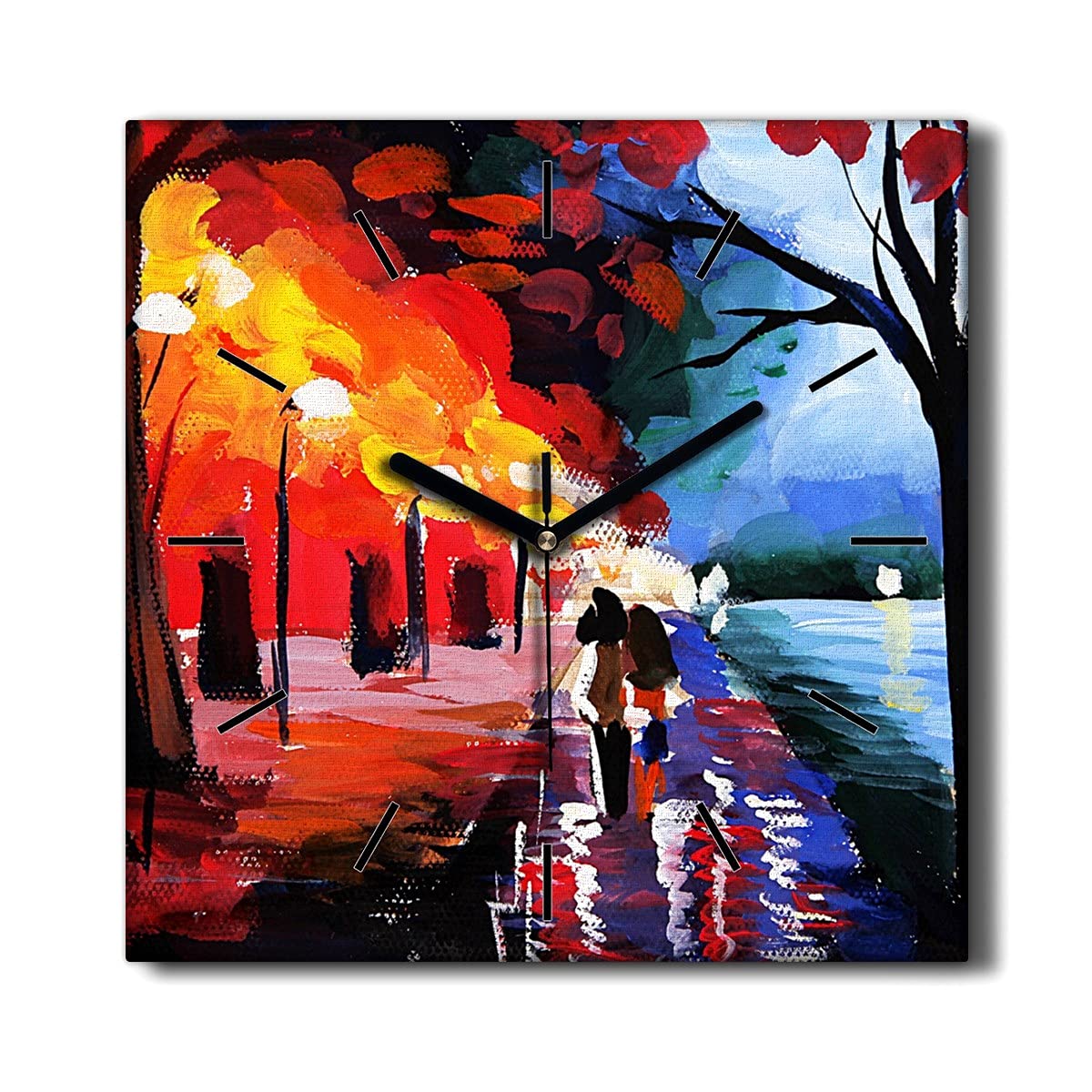 Horloge Murale Le Salon Sans Tic-Tac Coloray Lampes Parc Ambiance Zen