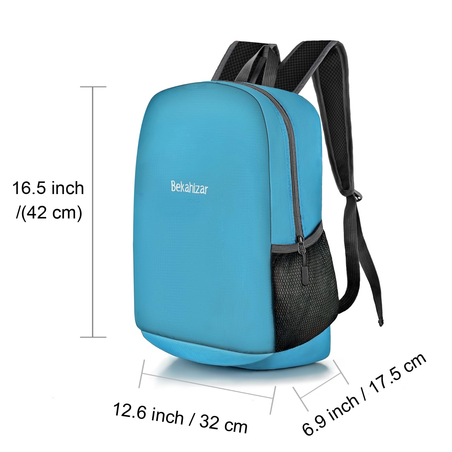 Bekahizar Leggero Zaino Pieghevole, 20L Piccolo Escursioni Zainetto Da Giorno per Gli Uomo Donna Bambini Outdoor Viaggio Campeggio Città Sportivo Alpinismo A Piedi Ciclismo Arrampicata