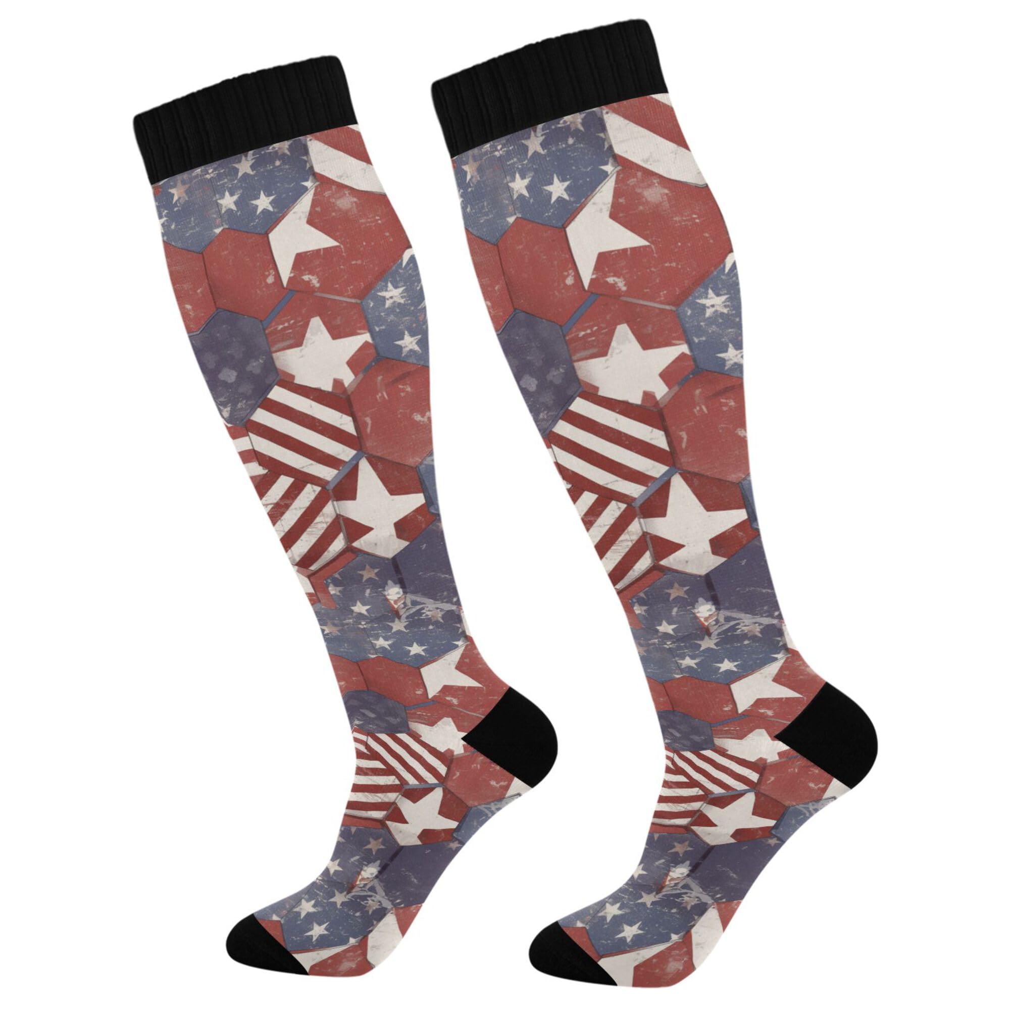Compression Socks for Men and Women Knee High Socks Support for Athletic Sport Running Hiking Cycling Fitnes