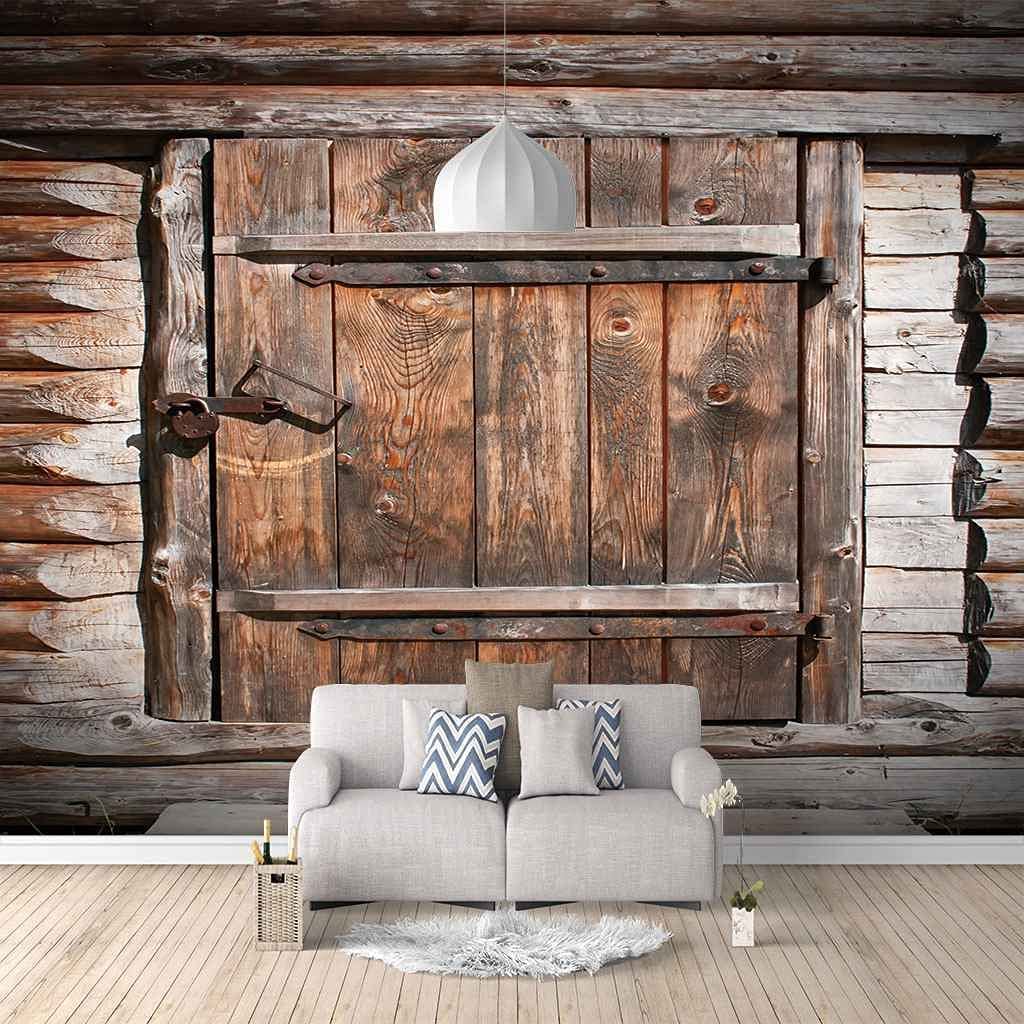 Papel Pintado Mural 3D Casa De Madera Antigua Papel Pintado Mural 3D Papel Pintado De Pared Carteles De Pared Pegatina De Pared Borde Autoadhesivo Ladrillo Baño Dormitorio Pared Extraíbl 250x175 cm