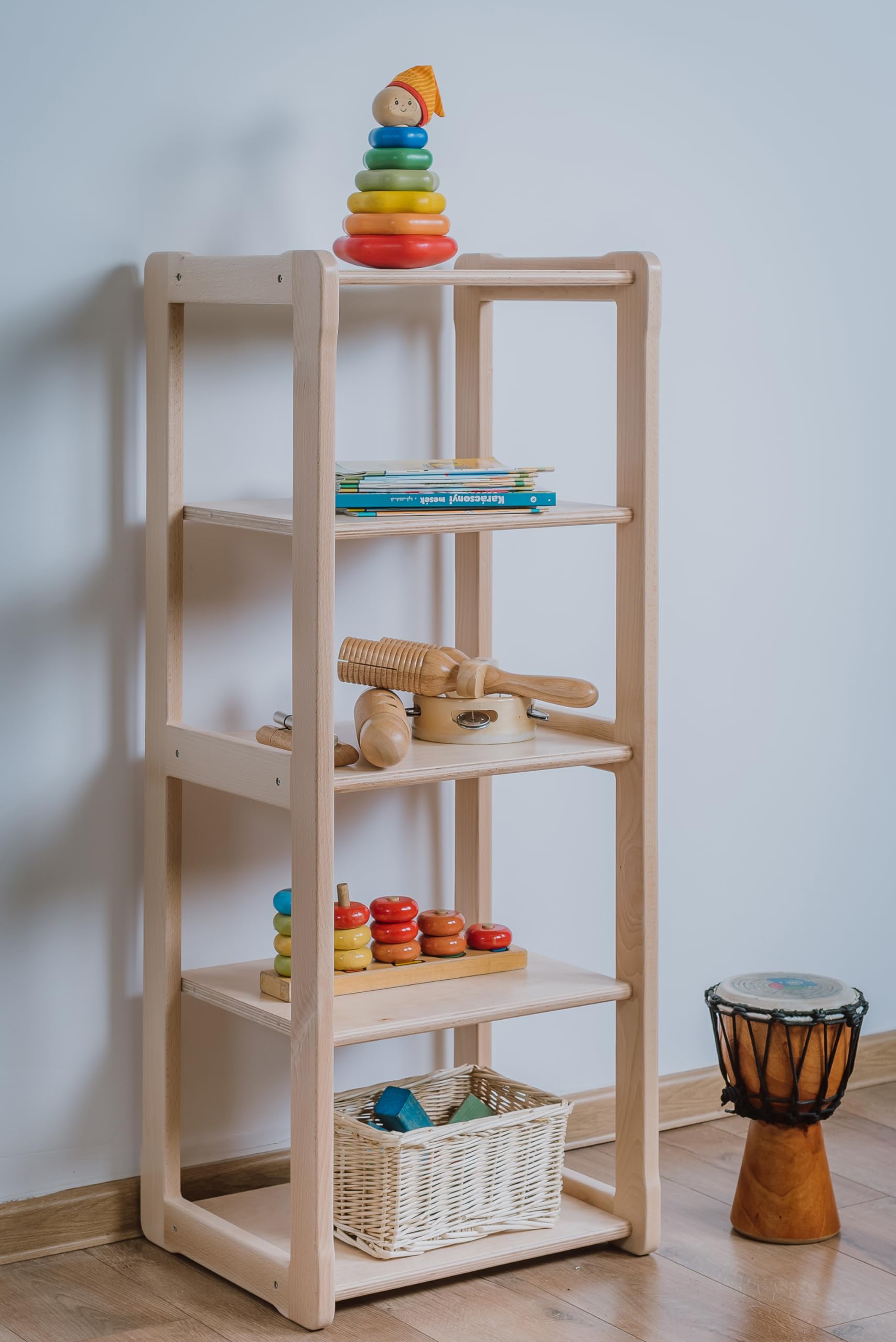 Montessori Regał na zabawki – organizer do przechowywania zabawek Maxi Kids, meble do pokoju dziecięcego, organizer i przechowywanie zabawek, regał Montessori, meble do pokoju dziecięcego,
