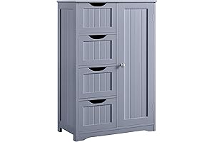 Yaheetech Bathroom Floor Cabinet | Kitchen Cabinet| Freestanding Storage Organizer Unit