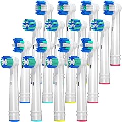 Replacement Brush Heads for Oral B 16 Pcs Toothbrush Replacement Heads Compatible with Oral B Pro1000 Pro3000 Pro5000