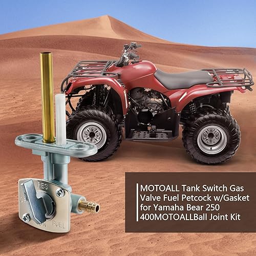 Miniatura 2 de MOTOALL Interruptor de tanque Válvula de gasolina Petcock con junta para Yamaha Bear 250 400 Válvula de cierre para Yamaha Bear Tracker 250 Bruin