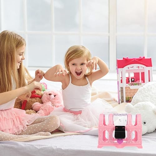 Miniatura 8 de TOYANDONA Cofre del tesoro con candado Juguetes Juguetes para niñas Cubo de juguete Caja de joyería rosa caja de joyería caja de baratijas Caja de