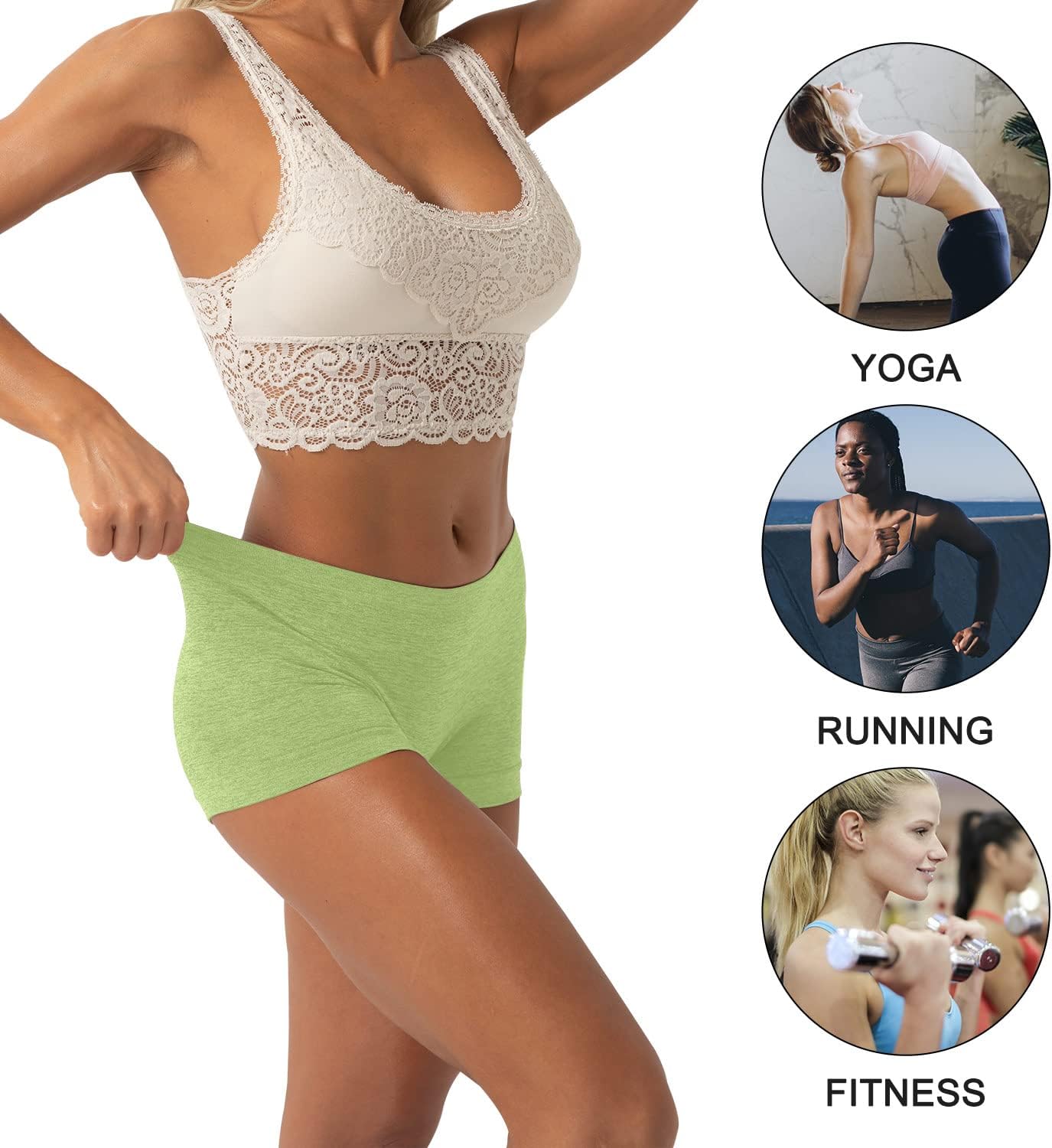 R RUXIA Women's Boyshorts Underwear Seamless Boy Shorts Panties Soft Stretch Boxer Briefs 5 Packs(Regular & Plus Size) - Image 3