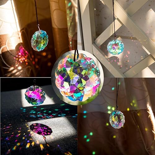 Miniatura 8 de AB - Colgante de cristal con diseño de arco iris, Feng Shui