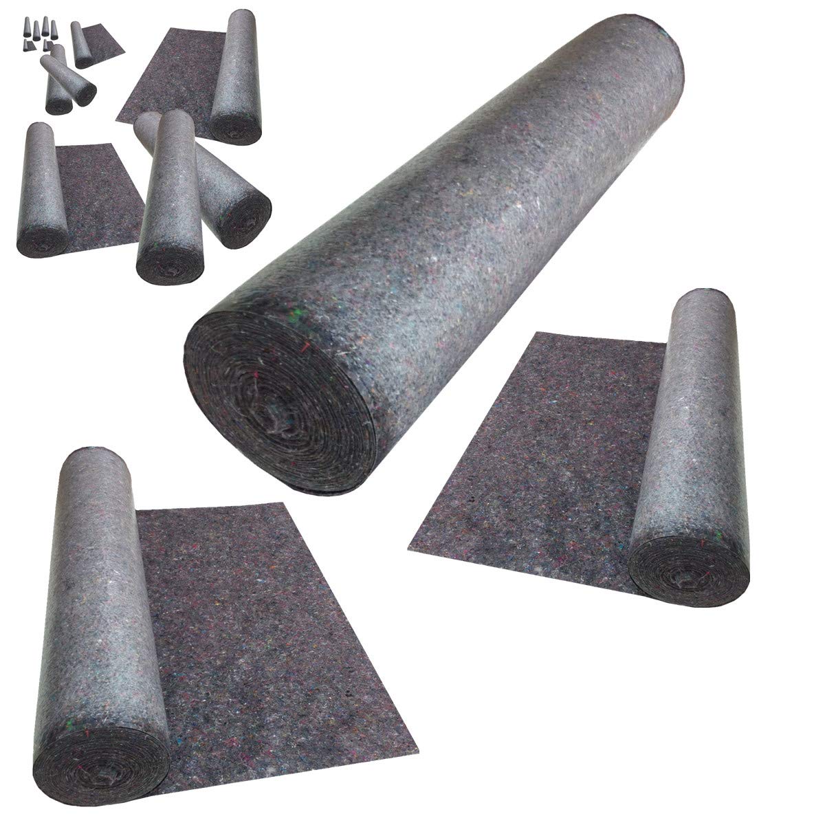 Bohrfax - Telo di copertura in tessuto non tessuto, 50 m² (1 m x 50 m), per pittura, 180 g/m², pellicola protettiva antiscivolo, in polietilene