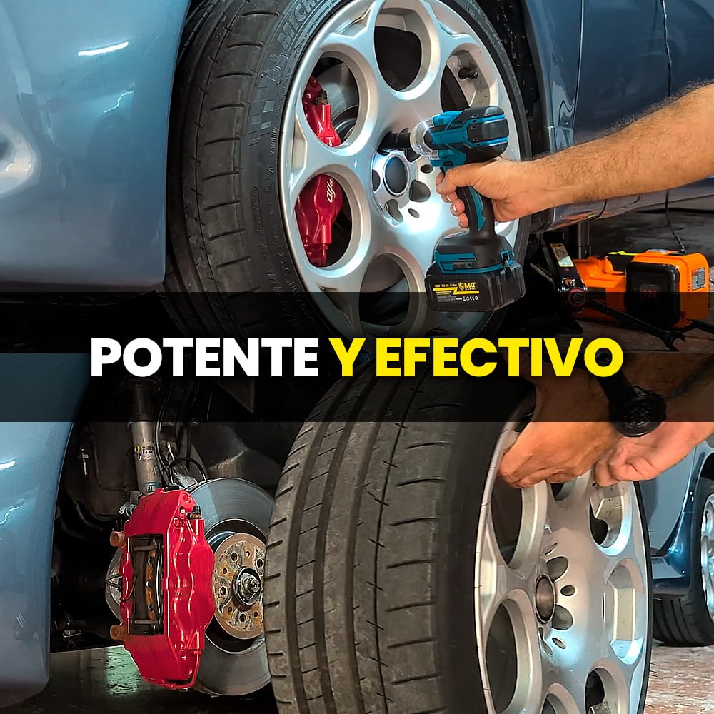MAKTUL Pistola de Impacto Potente a Batería 1/2'' Torque, 2 Baterías 4000mAh 20V 300Nm, Taladro Atornillador Destornillador Eléctrico Inalámbrico con Accesorios para Coche Bicicleta