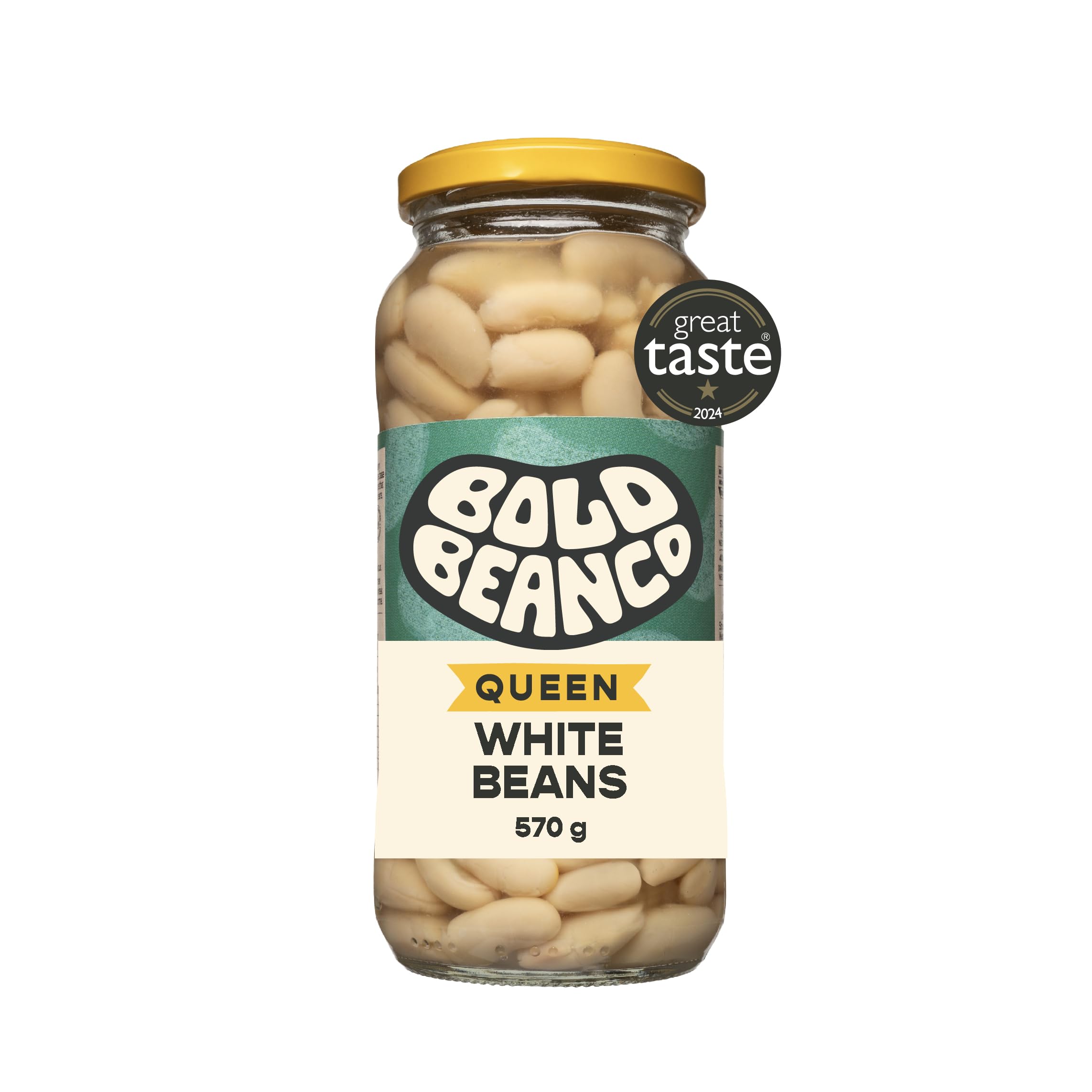 Bold Bean Queen White Beans 570g – High Protein & Fibre – Ready to Eat – Vegan, Gluten Free Pantry Staple