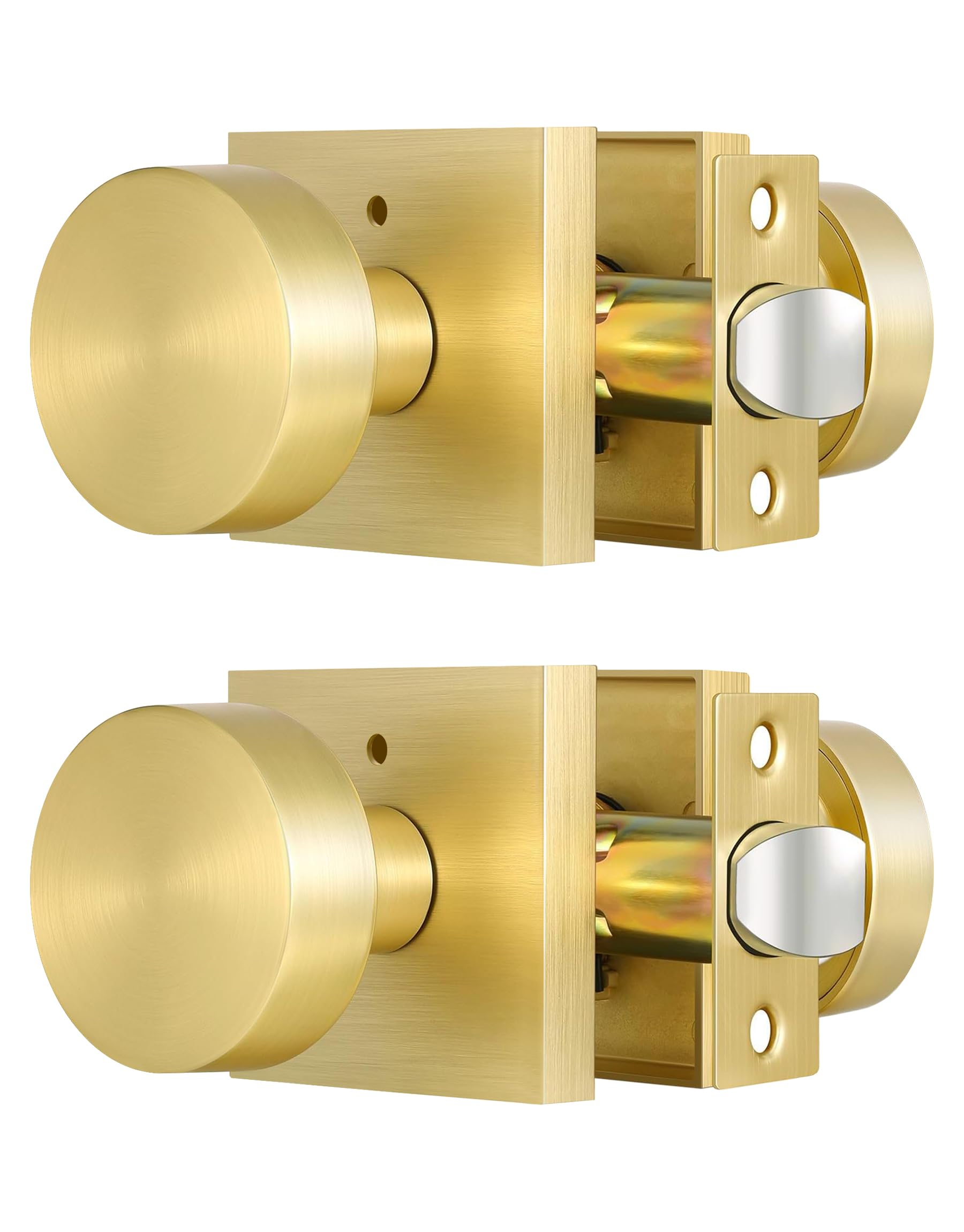 Matte Black Passage Door Knobs - 2 Pack -19