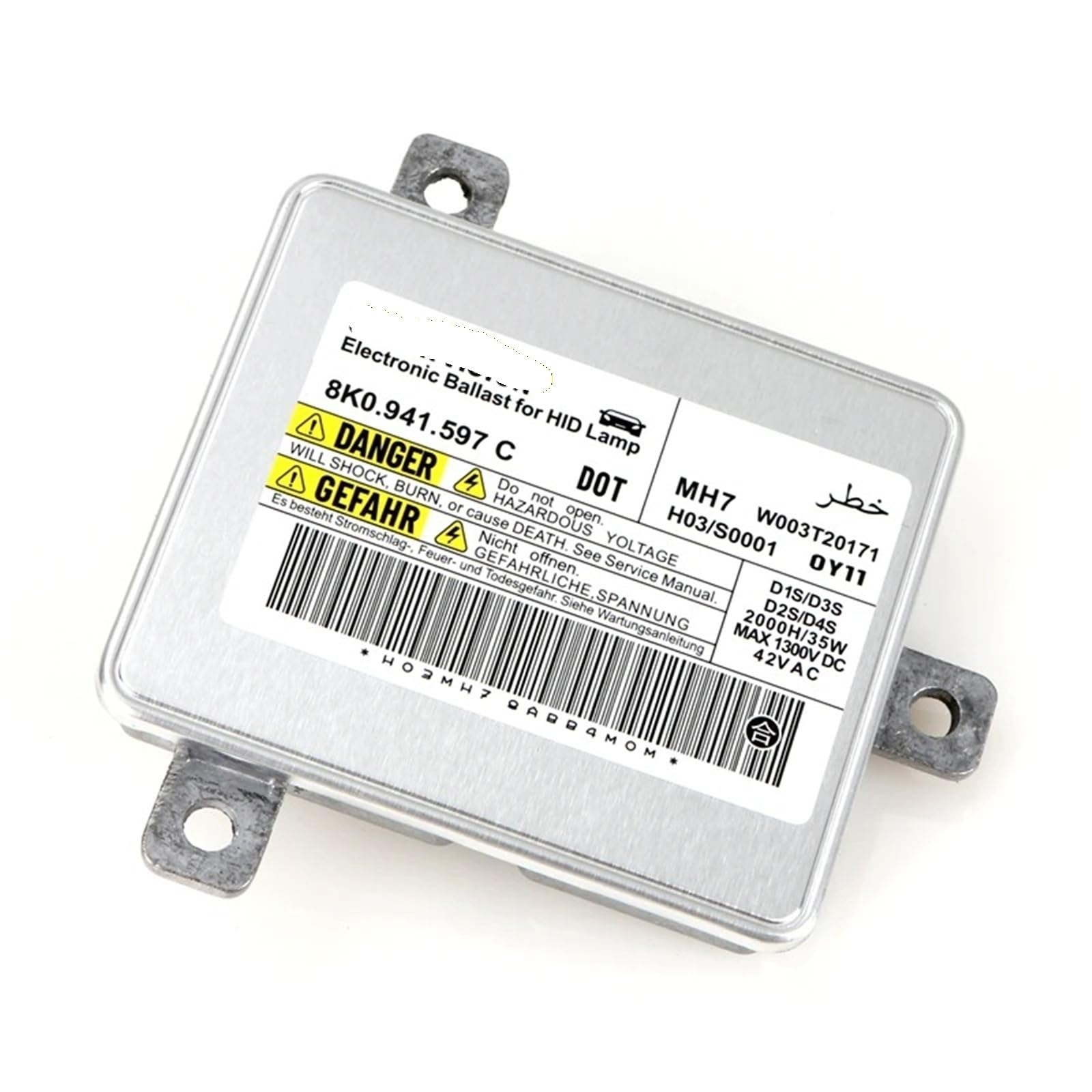 Unidad Control Balasto Faro Bombillas Faros Delanteros HID Balastro Xenón para A1 para A3 para A4 para A5 para A6 para A7 para A8 para Q5 para Q7 CC W003T20171 8K0.941.597.C