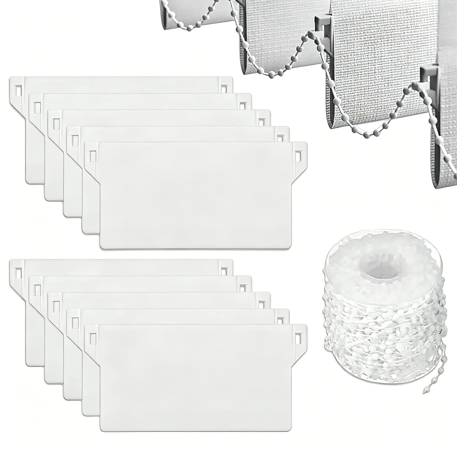 Vertical Blind Weights and Chains, 20 Bottom Weights and 10-Meter Chain, Vertical Blinds Slats Accessories, Vertical Blinds Repair Parts, Chains Replacement Spares for Vertical Blinds