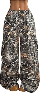 Verdusa Women's Camo Cargo Baggy Pants Y2K Streetwear Drawstring Wide Leg Trousers Flare Sweatpants Price In India
