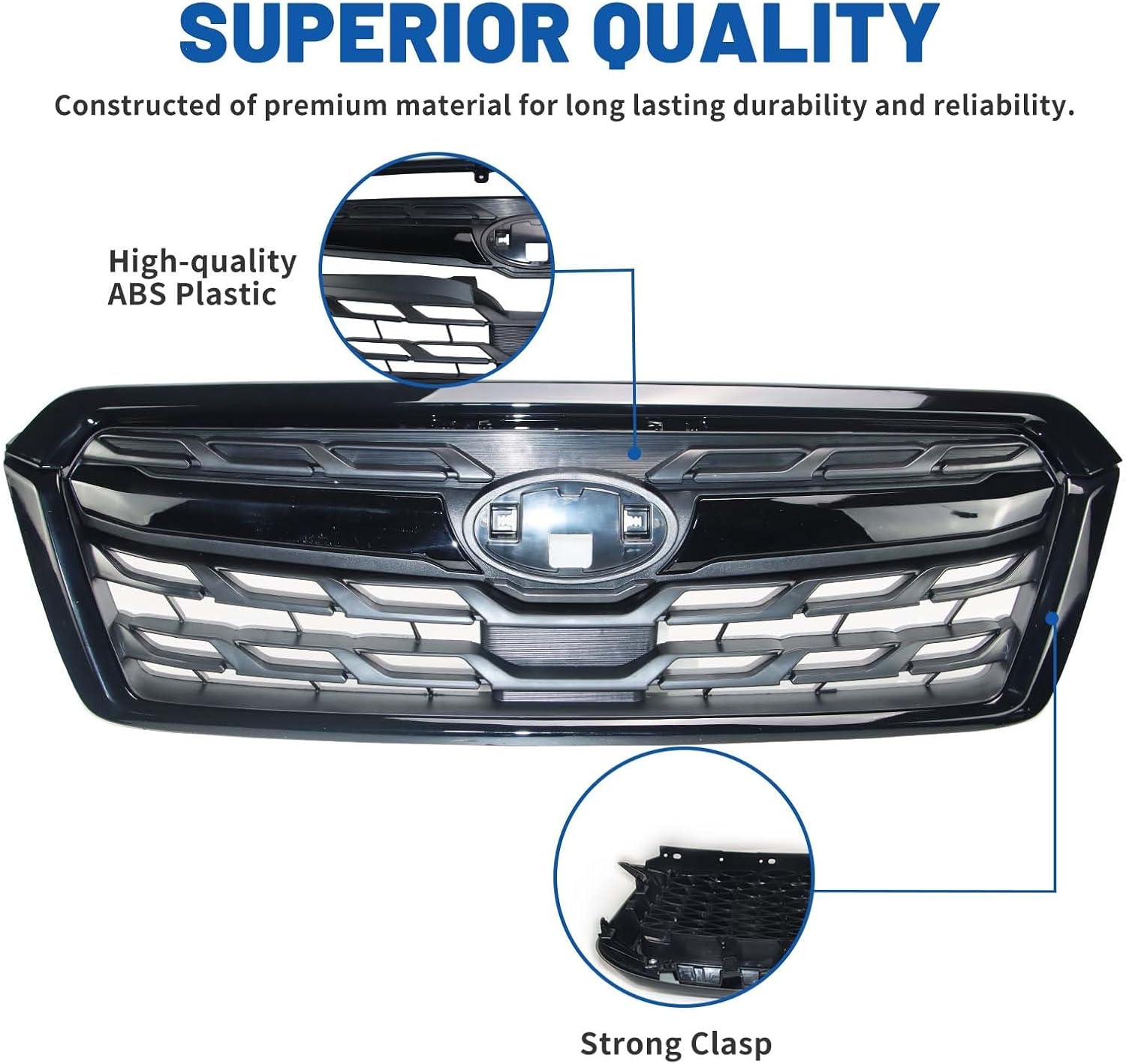 Auto Front Grille, Car Front Grill, Compatible with 2014-2018 Forester Gloss Balck,OE Number: 91121SG030,91121SG020,91121SG000 91121SG040,91121SG060,91121SG280 91121SG050