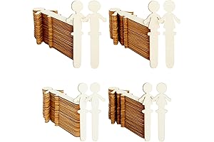 Juvale Unfinished People Popsicle Stick Figures for Creative DIY Crafts (100 Pack)