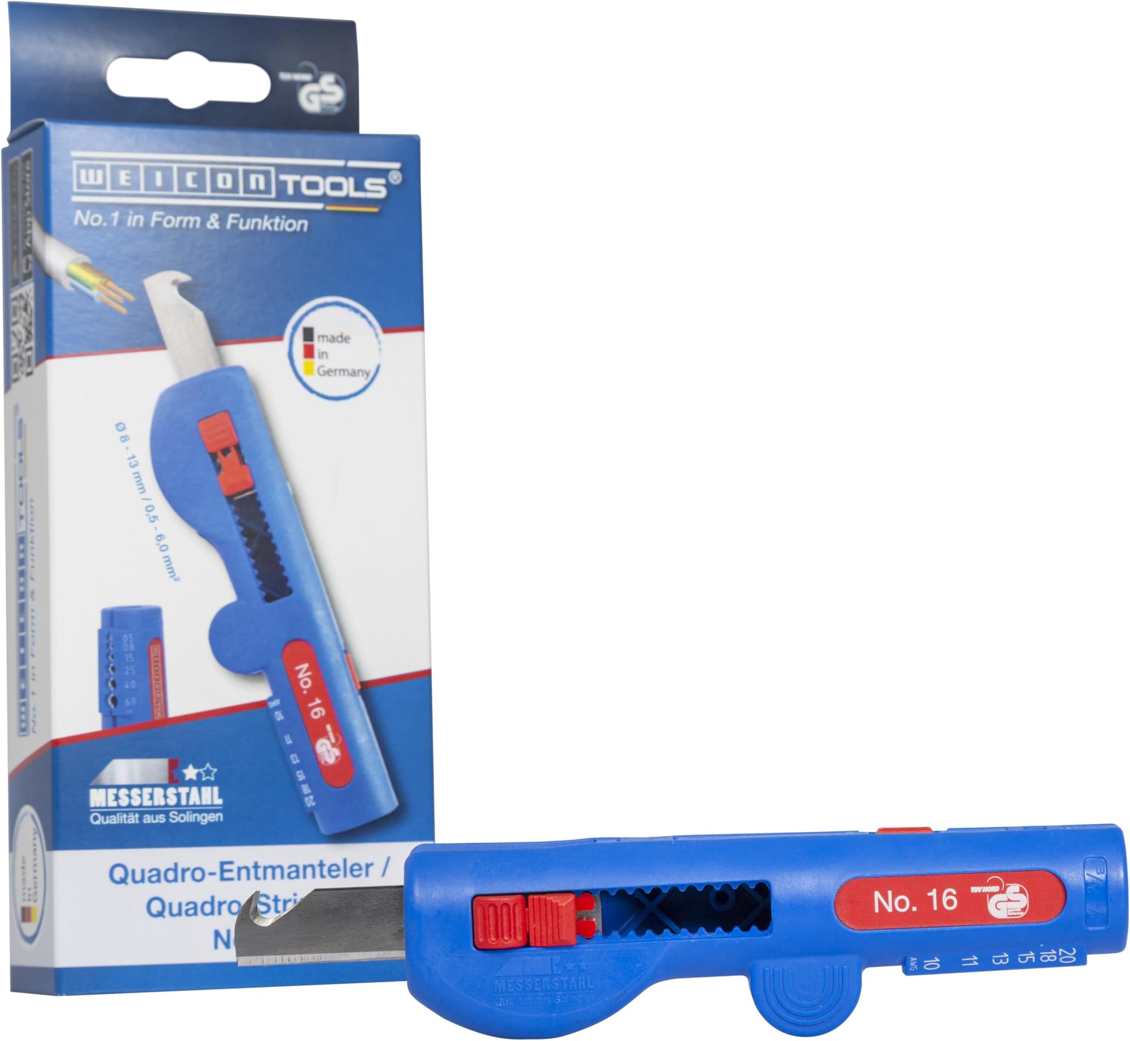 Quadro-Stripper No.16 | 4 in 1 Stripping of 8.0-13.0 mm cable